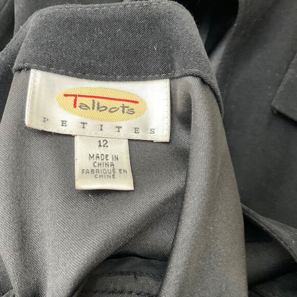 Talbots Petites Vintage Button Front Sleeveless MIDI Shift Dress Sz 12P pockets - Picture 3 of 11